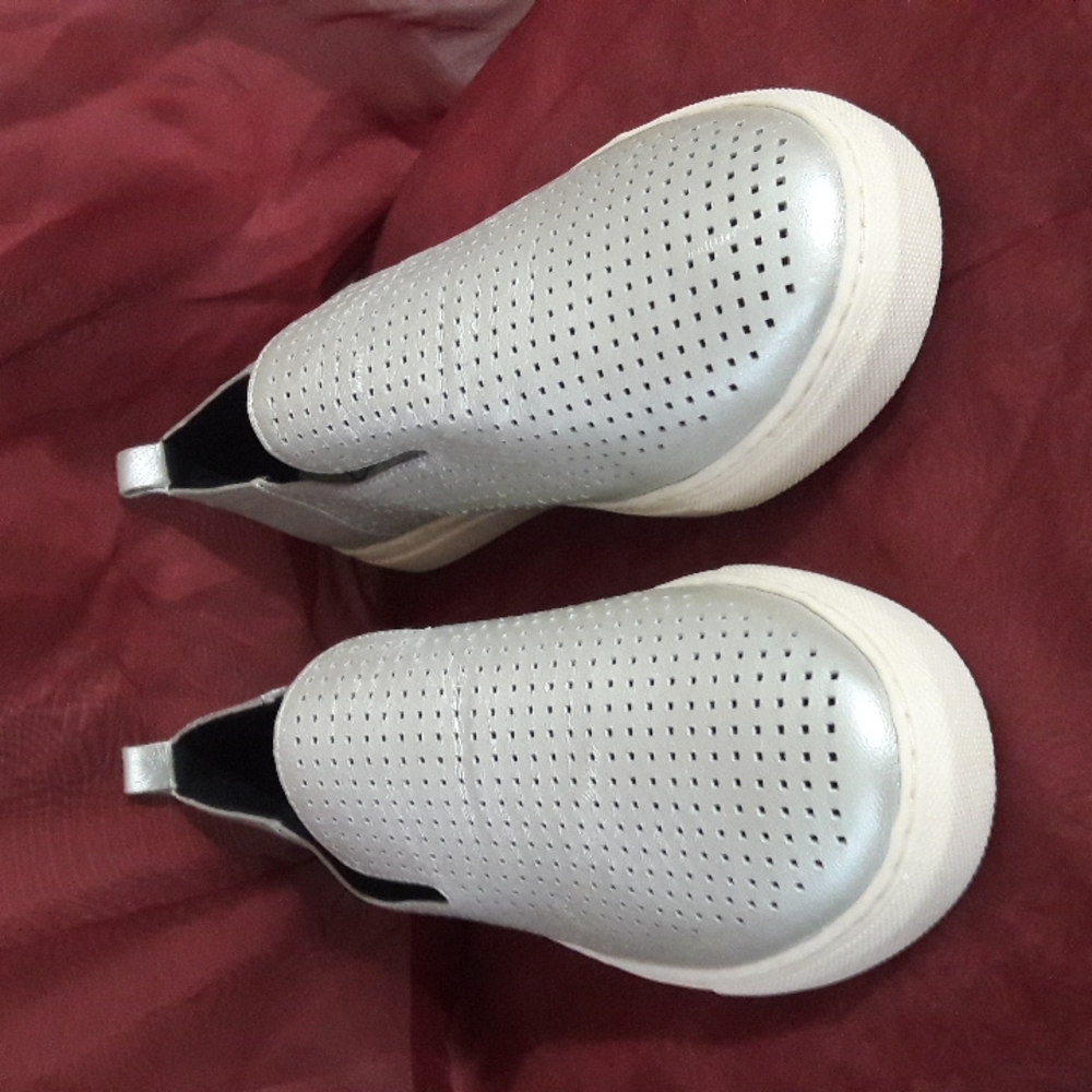 Hush Puppies Women's Shoes Manda Loafer Silver White  Size 10 Medium Sli…